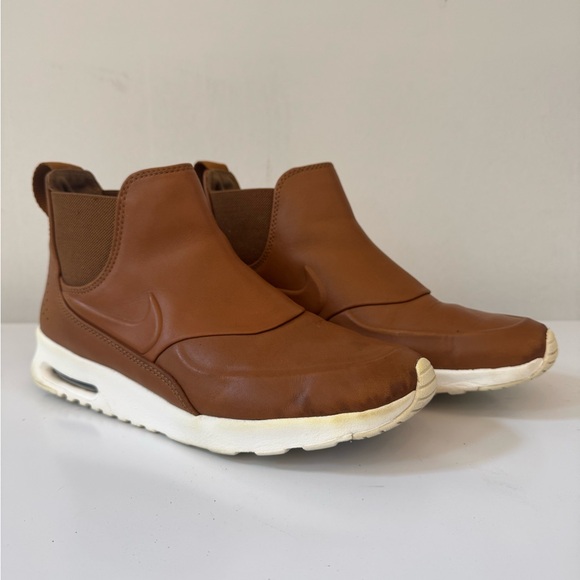 NIKE Air Max Thea Mid Shoe Brown Leather women’s size 9 - Picture 1 of 8
